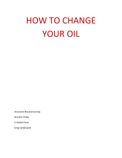 HOW TO CHANGE  YOUR OIL    Anousone Bouasanouvong 
