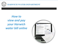 How to view and pay your Harwich water bill online