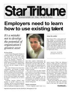 Employers need to learn how to use existing talent It&rsquo;s a mistake