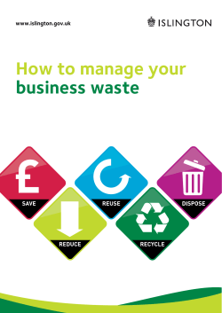 How to manage your business waste www.islington.gov.uk