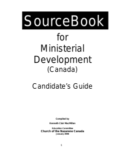 SourceBook for Ministerial
