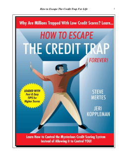 How to Escape The Credit Trap For Life 1
