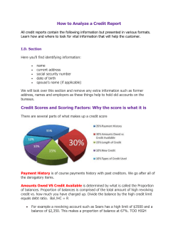 How to Analyze a Credit Report