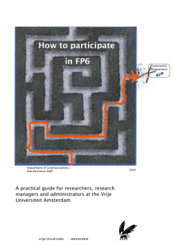 How to participate in FP6