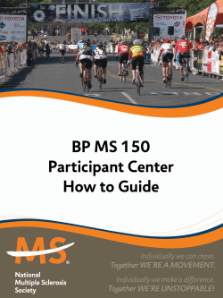 BP MS 150 Participant Center How to Guide