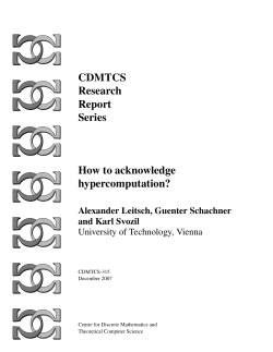 CDMTCS Research Report Series