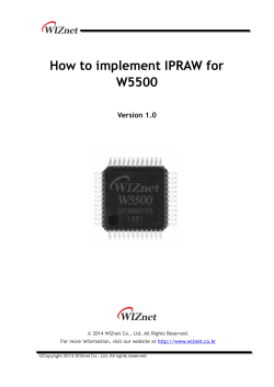 How to implement IPRAW for W5500  Version 1.0