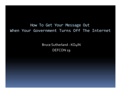 How When Your Government Turns Off The Internet Bruce Sutherland - KO4IN