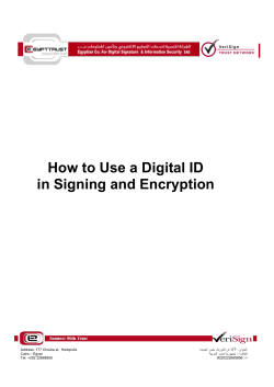 How to Use a Digital ID in Signing and Encryption