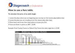 How to use a fare table