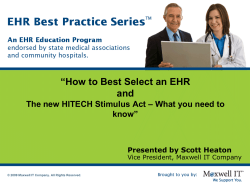 “How to Best Select an EHR and know”