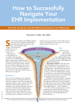 S How to Successfully Navigate Your EHR Implementation
