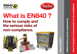 What is EN840 ? How to comply and the serious risks of non-compliance.