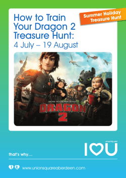 How to Train Your Dragon 2 Treasure Hunt: 4 July – 19 August