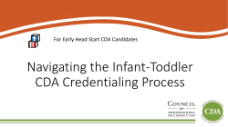 Navigating the Infant-Toddler CDA Credentialing Process For Early Head Start CDA Candidates