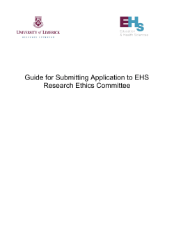Guide for Submitting Application to EHS Research Ethics Committee