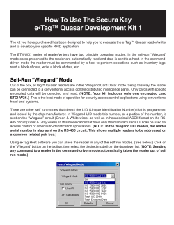 How To Use The Secura Key e*Tag™ Quasar Development Kit 1