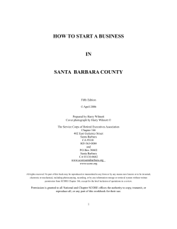 HOW TO START A BUSINESS IN SANTA  BARBARA COUNTY