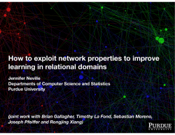 How to exploit network properties to improve learning in relational domains !