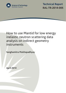 How to use Mantid for low energy inelastic neutron scattering data instruments