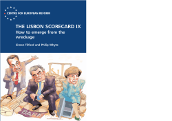 THE LISBON SCORECARD IX How to emerge from the wreckage