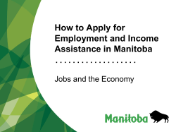 How to Apply for Employment and Income Assistance in Manitoba