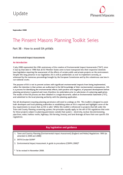 The Pinsent Masons Planning Toolkit Series Update Part 3
