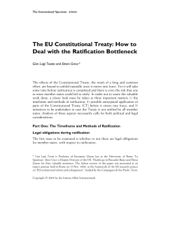 The EU Constitutional Treaty: How to Deal with the Ratification Bottleneck *