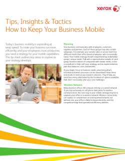 Tips, Insights &amp; Tactics How to Keep Your Business Mobile