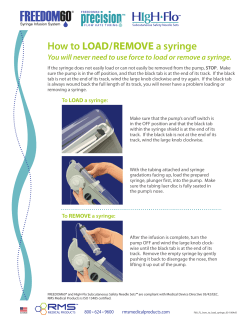 How to LOAD/REMOVE a syringe