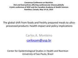 Consensus Conference on Nutrition