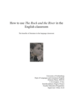 The Rock and the River English classroom