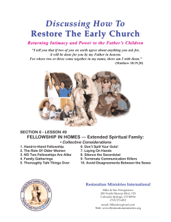 Discussing How T o Restore The Early Church