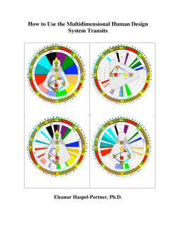 How to Use the Multidimensional Human Design System Transits  Eleanor Haspel-Portner, Ph.D.