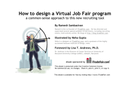 How to design a Virtual Job Fair program  By Ramesh Sambasivan