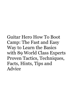 Guitar Hero How To Boot Camp: The Fast and Easy