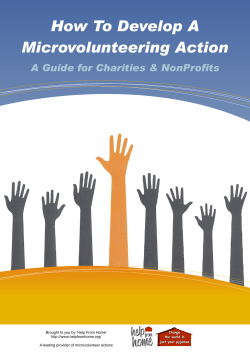 How To Develop A Microvolunteering Action A Guide for Charities &amp; NonProfits