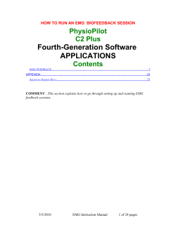 Fourth-Generation Software APPLICATIONS PhysioPilot C2 Plus
