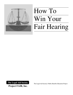 How To Win Your Fair Hearing