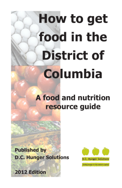 How to get food in the District of Columbia