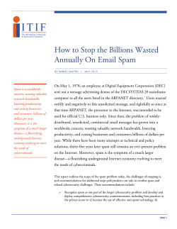 How to Stop the Billions Wasted Annually On Email Spam