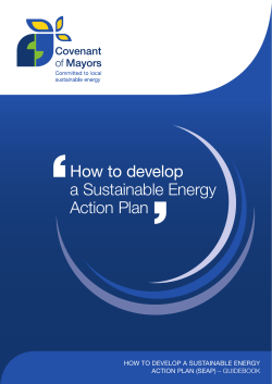 How to develop a Sustainable Energy Action Plan