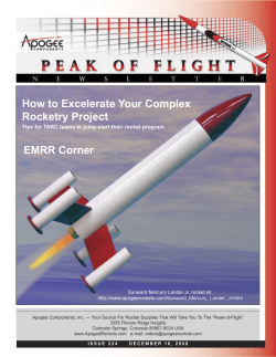 How to Excelerate Your Complex Rocketry Project EMRR Corner