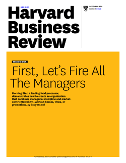 First, Let’s Fire All The Managers