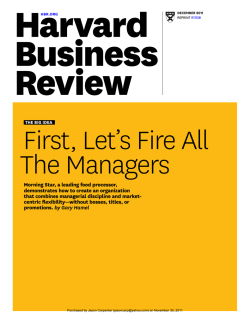 First, Let&rsquo;s Fire All The Managers