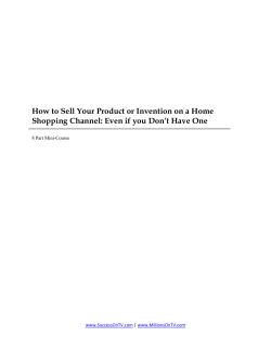How to Sell Your Product or Invention on a Home  