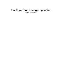 How to perform a search operation Version : 12-12-2013