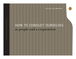 HOW TO CONDUCT OURSELVES people x OUR CODE. OUR COMMITMENT.