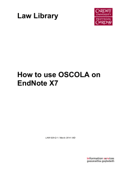 Law Library  How to use OSCOLA on EndNote X7