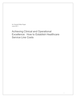 Achieving Clinical and Operational Excellence:  How to Establish Healthcare